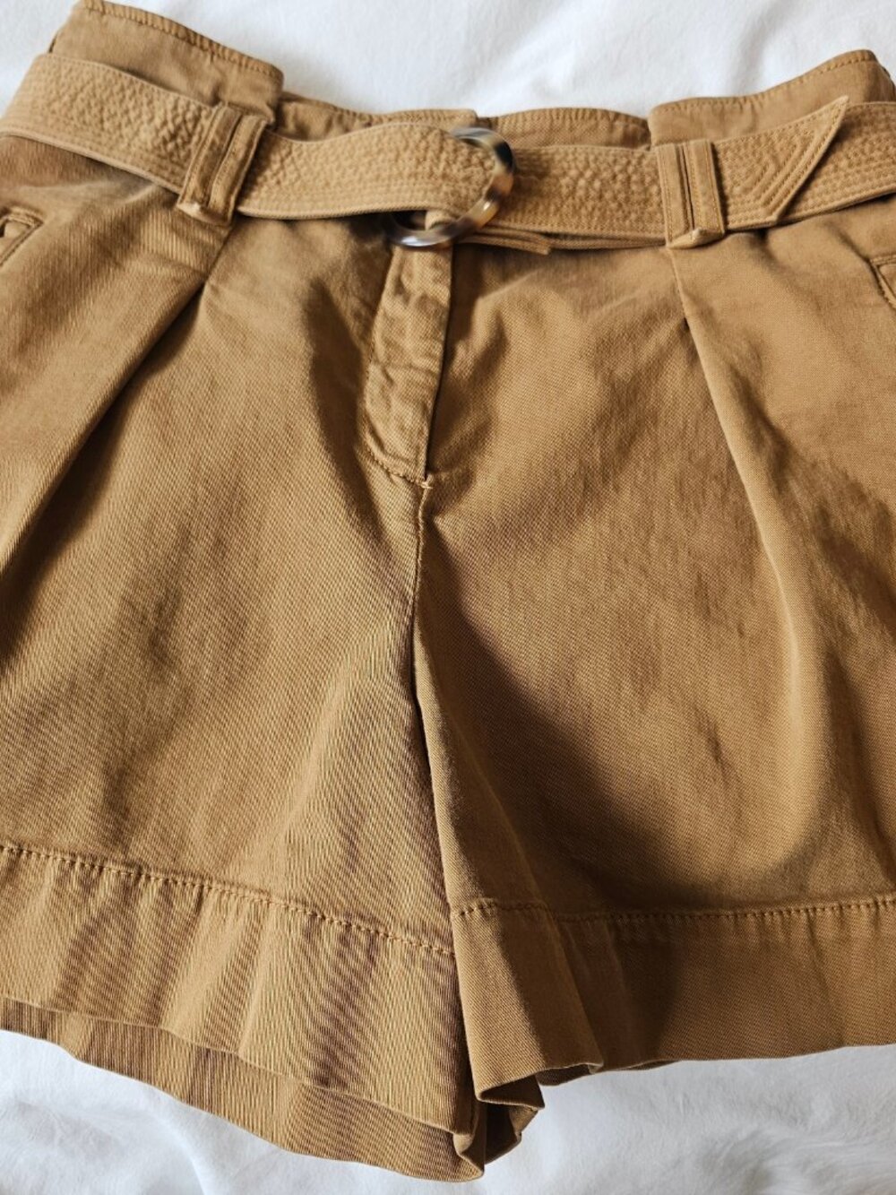 Sézane Rome High Rise Shorts Size 42 - Caramel - Picture 6 of 13